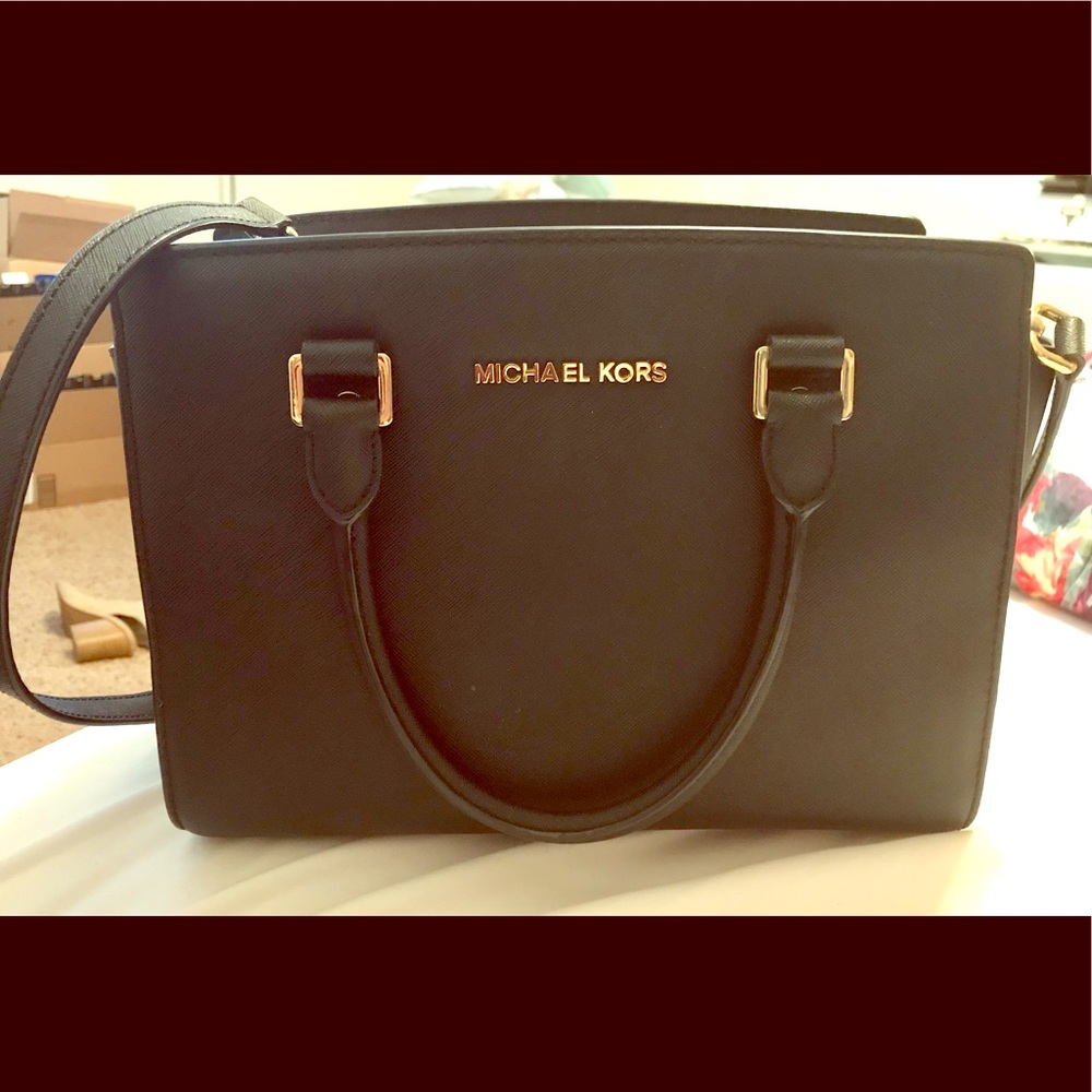 Michael Kors Selma Black Purse